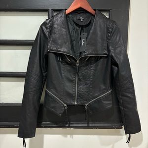 NWT Lulu's Vegan Leather Jacket size Small Moto Jacket NEW